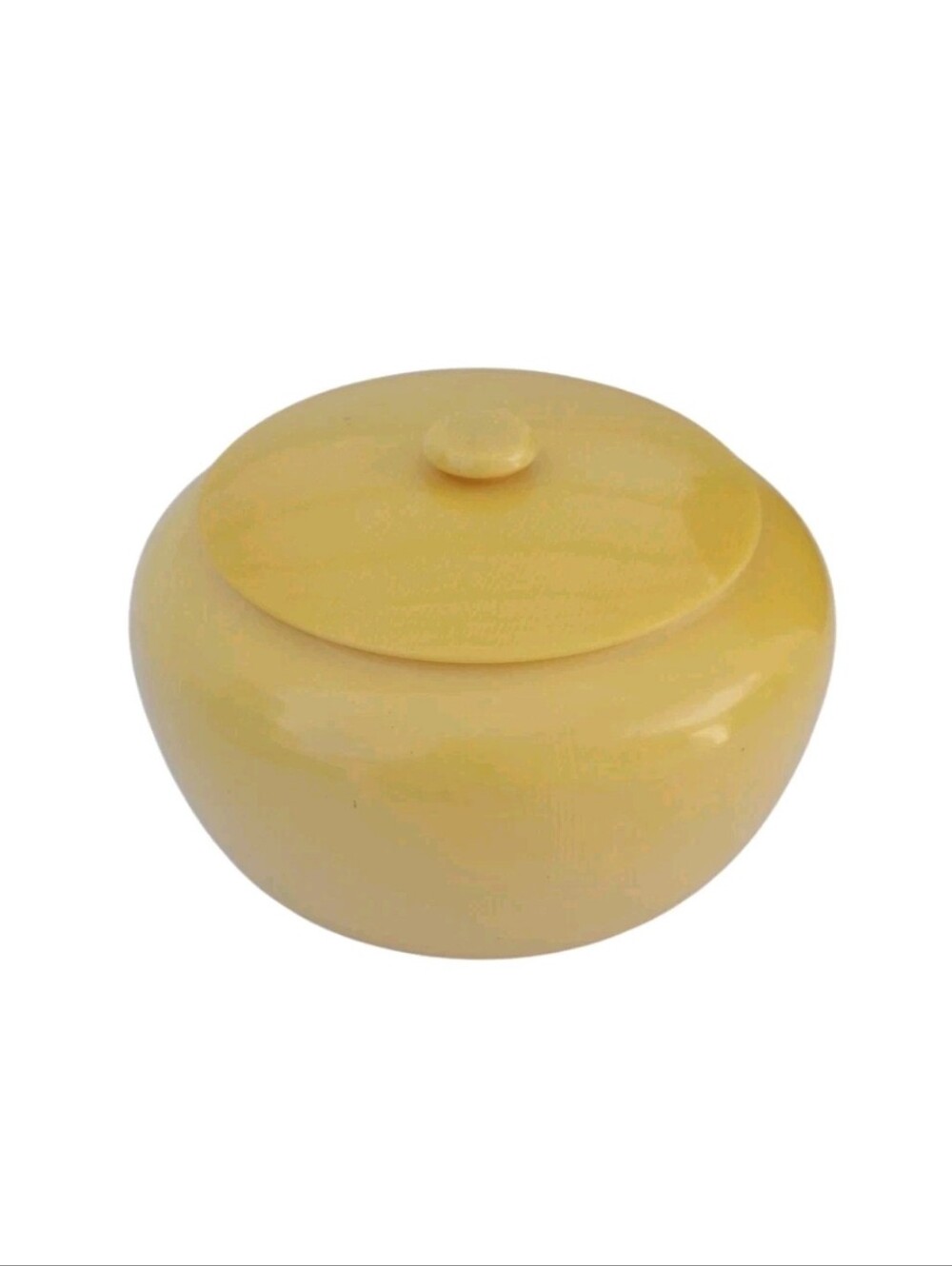 Vintage Celluloid Ivory Vanity Dresser Powder Box or Trinket Box with Lid 4x3
